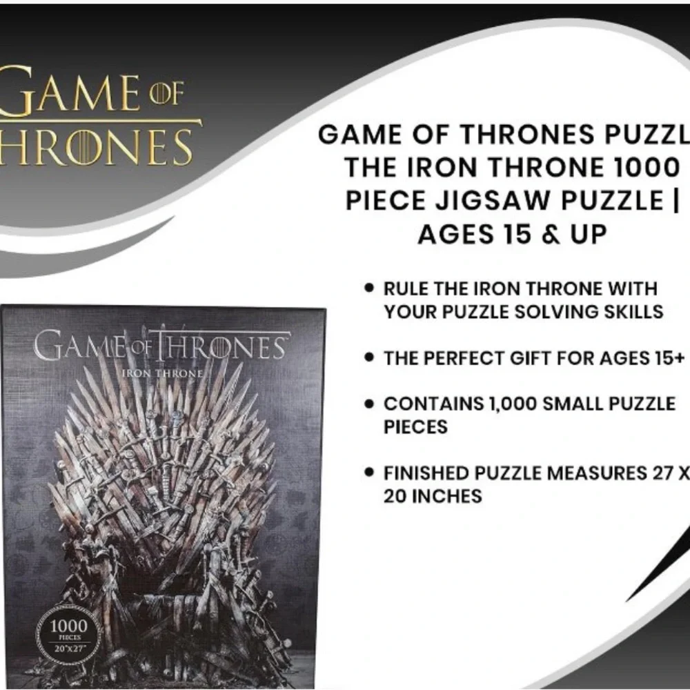 GAME OF THRONES DARK HORSE COMICS NIB PUZZLE THE IRON THRONE